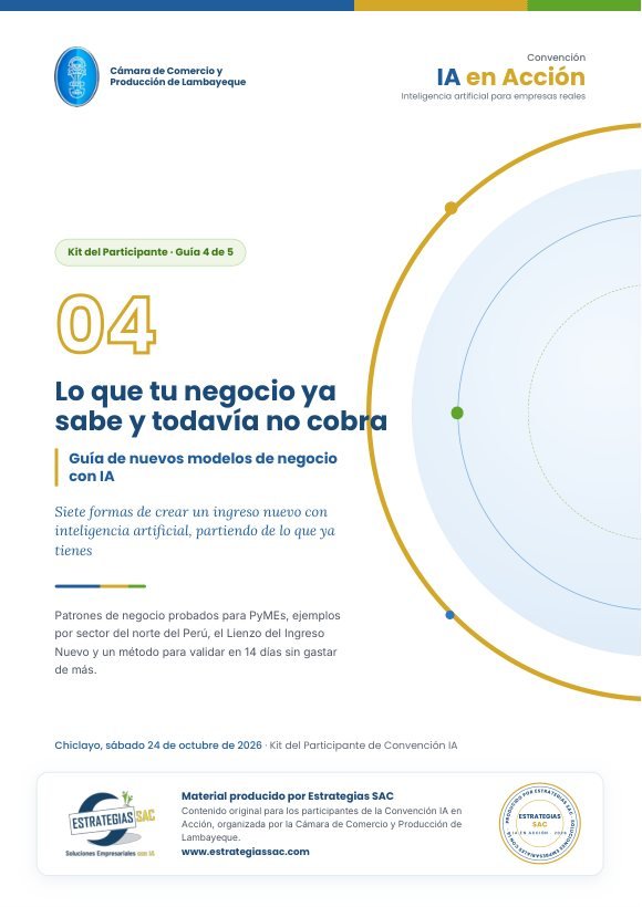Portada de la guía 04: Lo que tu negocio ya sabe y todavía no cobra